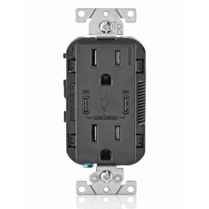 Leviton Decora® USB Duplex Combination Devices 15 A