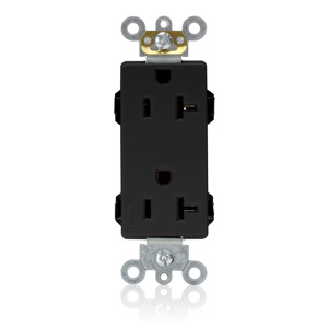 <em class="search-results-highlight">Leviton</em> Lev-Lok® Decora Plus Duplex Receptacles 20 A Heavy-Duty Industrial Specification Grade Black