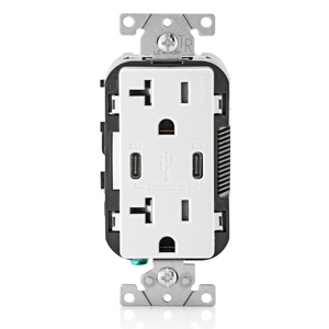 Leviton Decora® USB Duplex Combination Devices 20 A
