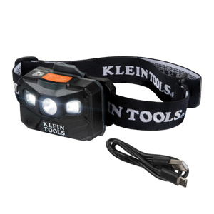 Klein Tools Rechargeable Auto-off Headlamps Spot/High: 200, Flood/Low: 100