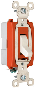 Pass & Seymour SPST Toggle Light Switches 20 A 120/277 V Light Almond