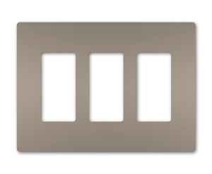 Pass & Seymour Standard Decorator Wallplates 3 Gang Nickel Polycarbonate Snap-on