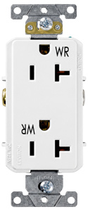 <em class="search-results-highlight">Leviton</em> WDR20 Series Duplex Receptacles 20 A 125 V 2P3W 5-20R Heavy-Duty Industrial Specification Grade Decora® Plus Weather-resistant White
