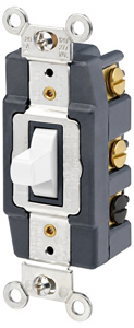 Leviton SPDT Toggle Light Switches 20 A 120/277 V White