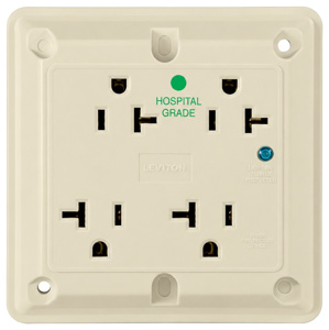 <em class="search-results-highlight">Leviton</em> 8490 Series Quadruplex Receptacles 20 A Heavy-Duty Hospital Grade Ivory