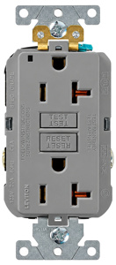 <em class="search-results-highlight">Leviton</em> SmartlockPro® G5362 Series Duplex GFCIs 20 A Gray