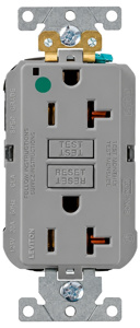 <em class="search-results-highlight">Leviton</em> Lev-Lok® SmartlockPro® MGFN2-HG Series Self-test Hospital Grade GFCIs 20 A Gray