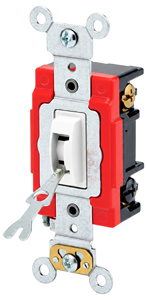 <em class="search-results-highlight">Leviton</em> 3-Way, SPST Keyed / Locking Toggle Light Switches 20 A 120/277 V White