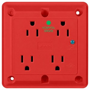 <em class="search-results-highlight">Leviton</em> Quadruplex Receptacles 15 A Heavy-Duty Hospital Grade Red