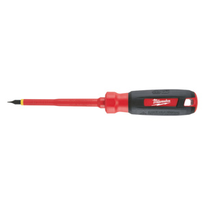 Milwaukee Cabinet Slotted Tip Insulated Screwdrivers 3/16 in 4.00 in