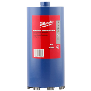 Milwaukee Dry Core Bits 3-1/2 x 10 in Diamond 5/8 in