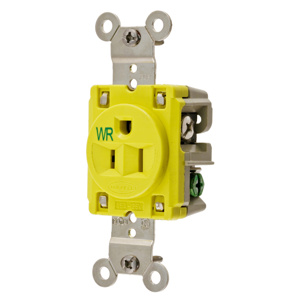 Hubbell Wiring Straight Blade Single Receptacles