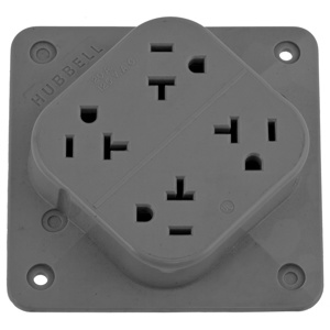 Hubbell Wiring Straight Blade Quadruplex Receptacles