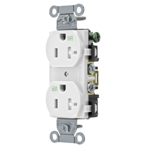 Hubbell Wiring Straight Blade Duplex Receptacles