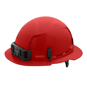 Milwaukee BOLT™ Full Brim Vented Hard Hats 6.5 - 8.5 in 6 Point Ratchet Red