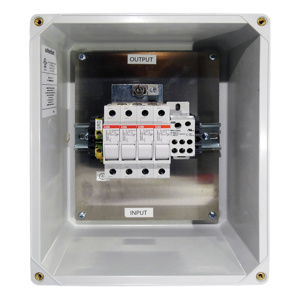 RF Solar Combiner Box, 11.32x9.32x5.39, Light Gray, Fiberglass