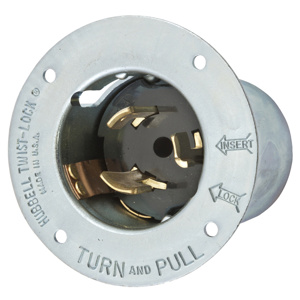 Hubbell Wiring Locking Flanged Inlets