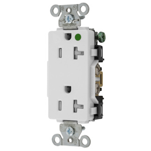 Hubbell Wiring Straight Blade Decorator Duplex Receptacles