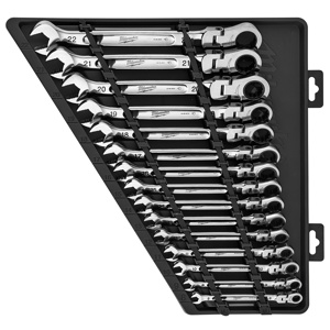 Milwaukee Flex Head Ratcheting Combination Wrench Sets 15 Piece Metric