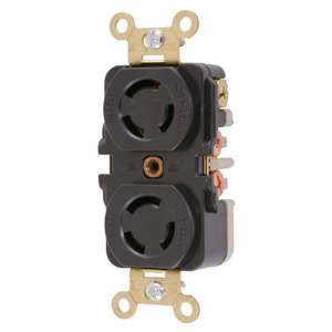 Hubbell Wiring Locking Duplex Receptacles