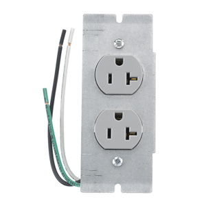 Hubbell Wiring Pre-wired Device Plate Duplex Receptacles