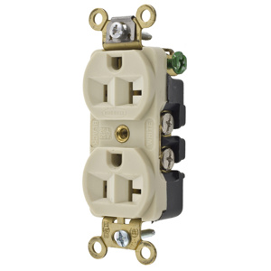 Hubbell Wiring Straight Blade Duplex Receptacles