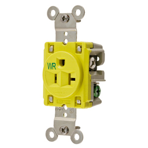 Hubbell Wiring Straight Blade Single Receptacles