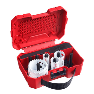 Milwaukee Hole Saw Sets 9 Piece 7/8 in, 1-1/8 in, 1-3/8 in, 1-3/4 in, 2 in, 2-1/2 in Carbide