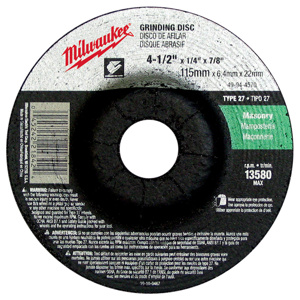 Milwaukee Grinding Discs 4-1/2 x 1/4 x 7/8 in T27