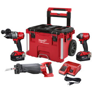 Milwaukee M18™ FUEL™ 3-Tool Combination Kits 3 Piece 1/2 in Hammer Drill/Driver, 1/4 in Hex Impact Driver Cordless