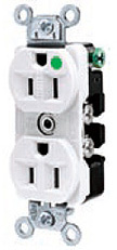 Hubbell Wiring Straight Blade Duplex Receptacles