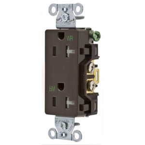 Hubbell Wiring Straight Blade Decorator Duplex Receptacles
