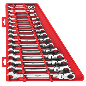 Milwaukee Flex Head Ratcheting Combination Wrench Sets 15 Piece SAE