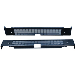Vented Plinth Base Covers, fits 100x600mm, Black, Steel