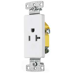 Hubbell Wiring Straight Blade Decorator Single Receptacles