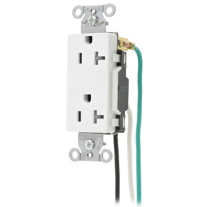 Hubbell Wiring Straight Blade Decorator Duplex Receptacles