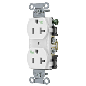 Hubbell Wiring Straight Blade Duplex Receptacles