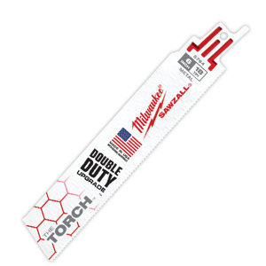 Milwaukee SAWZALL® Reciprocating Saw Blades 25 Piece 18 TPI 6 in Rigid Conduit, Strut Demo