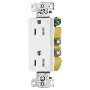 Hubbell Wiring Straight Blade Decorator Duplex Receptacles