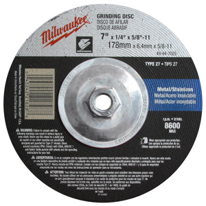 Milwaukee Grinding Discs 7 x 1/4 x 5/8-11 in T27