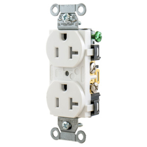 Hubbell Wiring Straight Blade Duplex Receptacles
