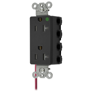 Hubbell Wiring Straight Blade Decorator Duplex Receptacles