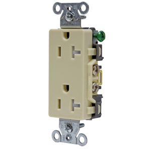 Hubbell Wiring Straight Blade Decorator Duplex Receptacles