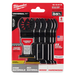 Milwaukee Oscillating Multi-tool Blade Sets 6 Piece 1-3/8 in Metal, Multi-material, Wood