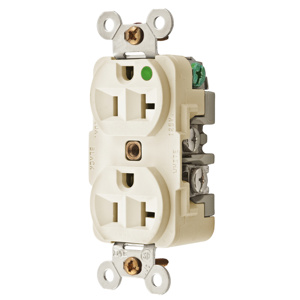 Hubbell Wiring Straight Blade Duplex Receptacles