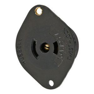 Hubbell Wiring Locking Flanged Midget Receptacles