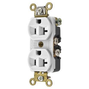Hubbell Wiring Straight Blade Duplex Receptacles