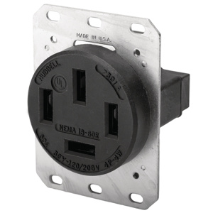 Hubbell Wiring Straight Blade Single Receptacles