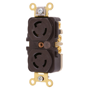 Hubbell Wiring Locking Duplex Receptacles