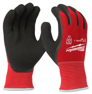 Milwaukee Insulated Dipped Winter Gloves 2XL Black/Red Acrylic, Latex, Nylon *Contains Latex No Flame Resistance